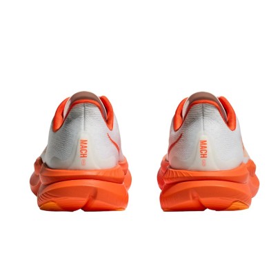 Zapatillas Hoka Mach 6 mujer hielo naranja talones