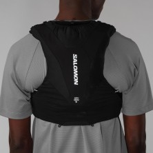 Chaleco Salomon Adv Skin 5 +2 Soft Flask Black detalles reflectantes