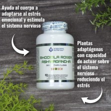 Scientiffic Nutrition Rhodiola Rosea y Ashwagandha 60 cápsulas dos potentes adaptógenos y antioxidante