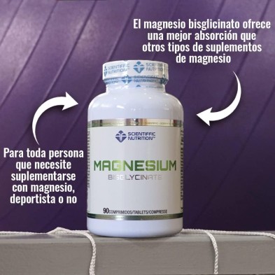 Scientiffic Nutrition Magnesio Bisglicinato 90 comprimidos mejorar el bienestar del organismo