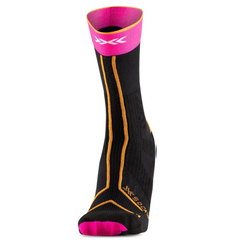 Calcetines X-Bionic X-Socks Terraskin Trailrun Expert Crew Black/Fluo Pink/Blazing Orange