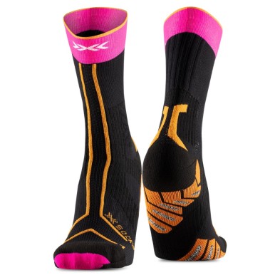 Calcetines X-Bionic X-Socks Terraskin Trailrun Expert Crew Black/Fluo Pink/Blazing Orange par