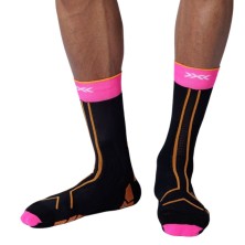 Calcetines X-Socks Trailrun Terraskin Expert Crew Black/Fluo Pink/Blazing Orange Air-conditioning channel