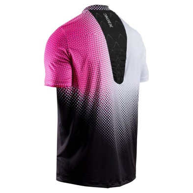 Camiseta M/corta X-Bionic Corefusion Run Shirt hombre puntos negro blanco rosa fucsia
