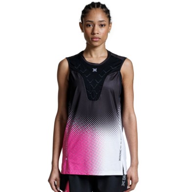 Camiseta sin mangas X-Bionic Corefusion Run Tank unisex Dot Fade/Neo Pink/White camiseta tirantes ultraligera mujer