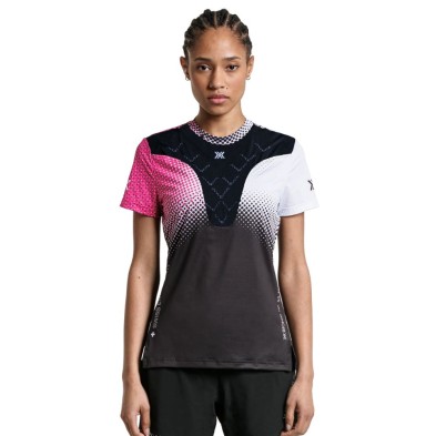 Camiseta M/corta Corefusion Run Shirt mujer Dot Fade/White/Neo Pink