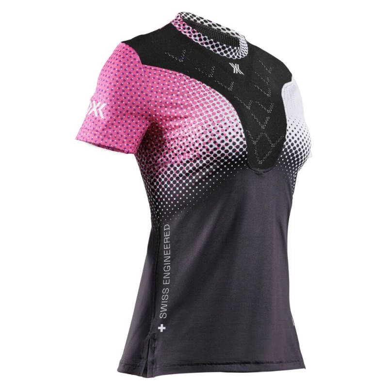 Camiseta M/corta Corefusion Run Shirt mujer Dot Fade/White/Neo Pink