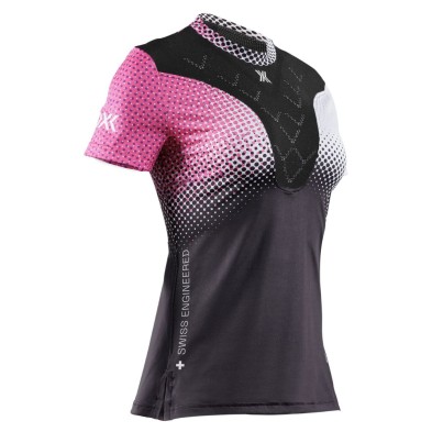 Camiseta M/corta Corefusion Run Shirt mujer Dot Fade/White/Neo Pink