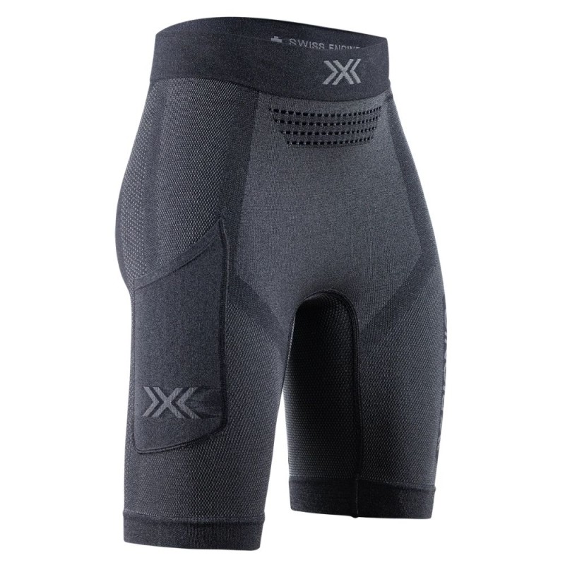 Malla corta X-Bionic Xceed Run Short Tights mujer X Black/Rhino Grey