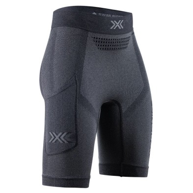 Malla corta X-Bionic Xceed Run Short Tights mujer X Black/Rhino Grey