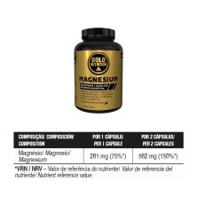 Gold Nutrition Magnesium 600 mg 60 cápsulas tabla nutricional