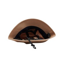 Gorro 5 paneles Vaga Whased Cotton Bucket Hat marrón azul marino