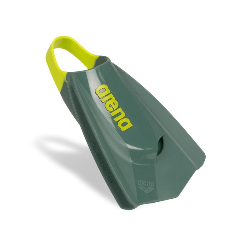 Aletas natación Arena Powerfin Pro II Sage / Artic Lime