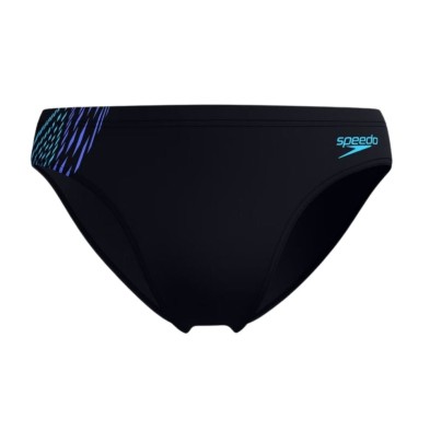 Bañador slip Speedo Tech Panel 7cm Brief hombre Black/Blue