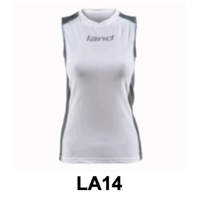 Camiseta Dust sin mangas Lady pro mujer LAND blanca/gris