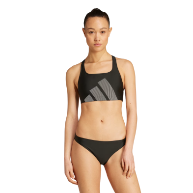 Bikini ADIDAS BIG BARS C-BACK mujer negro conjunto 2 piezas