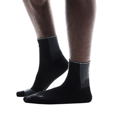 Calcetines On Running Performance Run Sock Mid negro gris