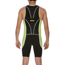 Tritraje Arena Powerskin Trisuit ST Front Zip Black/ Pea Green ideal para larga distancia