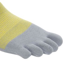 calcetines Vibram 5TOE Athletic No Show Light Grey-Yellow Grey