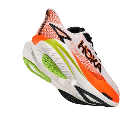 Zapatillas Hoka Mach X 3 hombre blanco, naranja, lima, negro