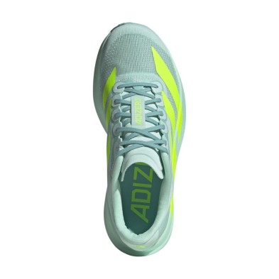 Zapatillas Adidas Adizero Evo SL Mujer Semi Flash Aqua/ Lucid Lemon/ Mint Ton empeine textil y sintético