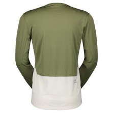 Camiseta manga larga Scott Endurance Tech hombre Hay Green/ Cotton White