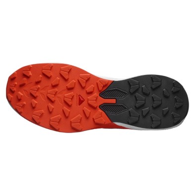 Zapatillas Salomon Pulsar hombre Black/ White/ Cherry Tomato suela All Terrain contaGRIP