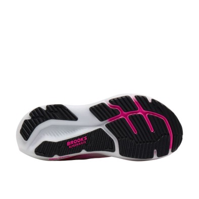 Zapatillas Brooks Glycerin GTS 23 mujer White/ Phantom/ Cyber Pink suela con durabilidad probada para alto kilometraje