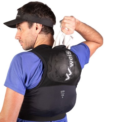 Chaleco Weis Lefty 6 L Performance Series Vest Black & Red 2 bolsillos posteriores