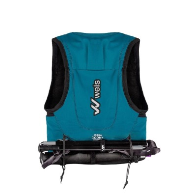 Chaleco Weis Nomad X12 Ultra 100K + Series Vest azul lago con portabastones