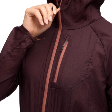 Chaqueta cortavientos Skyflow mujer Black Cherry