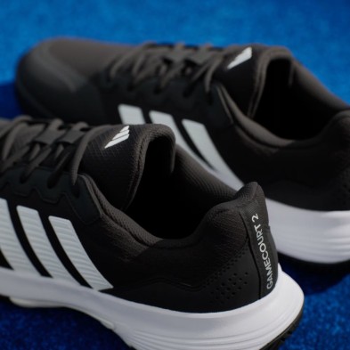 Zapatillas Adidas Gamecourt 2.0 hombre Core Black Cloud White Silver Metallic transpirabilidad y amortiguación