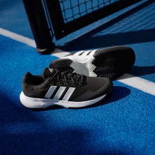 Zapatillas Adidas Gamecourt 2.0 hombre Core Black Cloud White Silver Metallic par zapatillas tennis