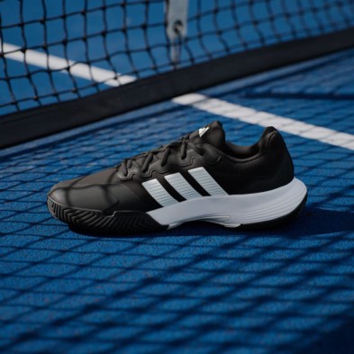 Zapatillas Adidas Gamecourt 2.0 hombre negro blanco plateado