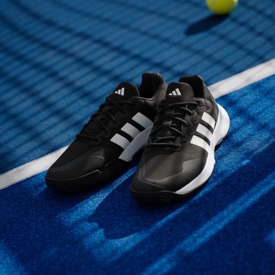 Zapatillas Adidas Gamecourt 2.0 hombre Core Black Cloud White Silver Metallic excelente comodidad