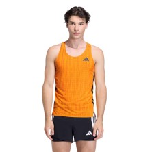Camiseta tirantes Adidas Adizero Running Singlet hombre Pure Tangerine Pure Orange