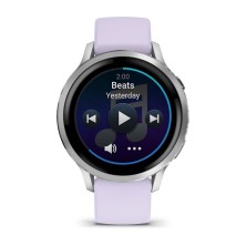 Reloj Deportivo Garmin Venu 4 41mm Silver correa de silicona Periwinkle  descarga canciones y listas de reproducción