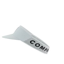 Visera running Compressport Pro Racing Visor unisex logo  en banda trasera y icónico emblema de competición delante