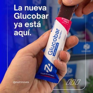Barrita Nutrinovex Glucobar Grosella negra con sodio nueva formulación