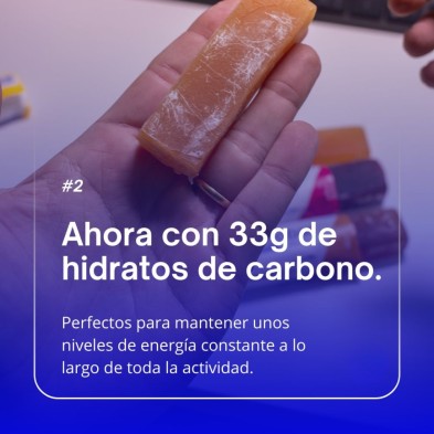 Barrita Nutrinovex Glucobar Grosella negra con sodio con 33g de hidratos de carbono