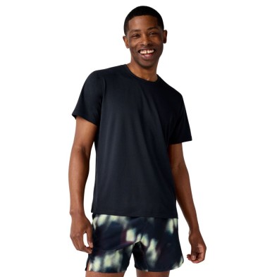 Camiseta manga corta Brooks Dash Short Sleeve hombre color negro