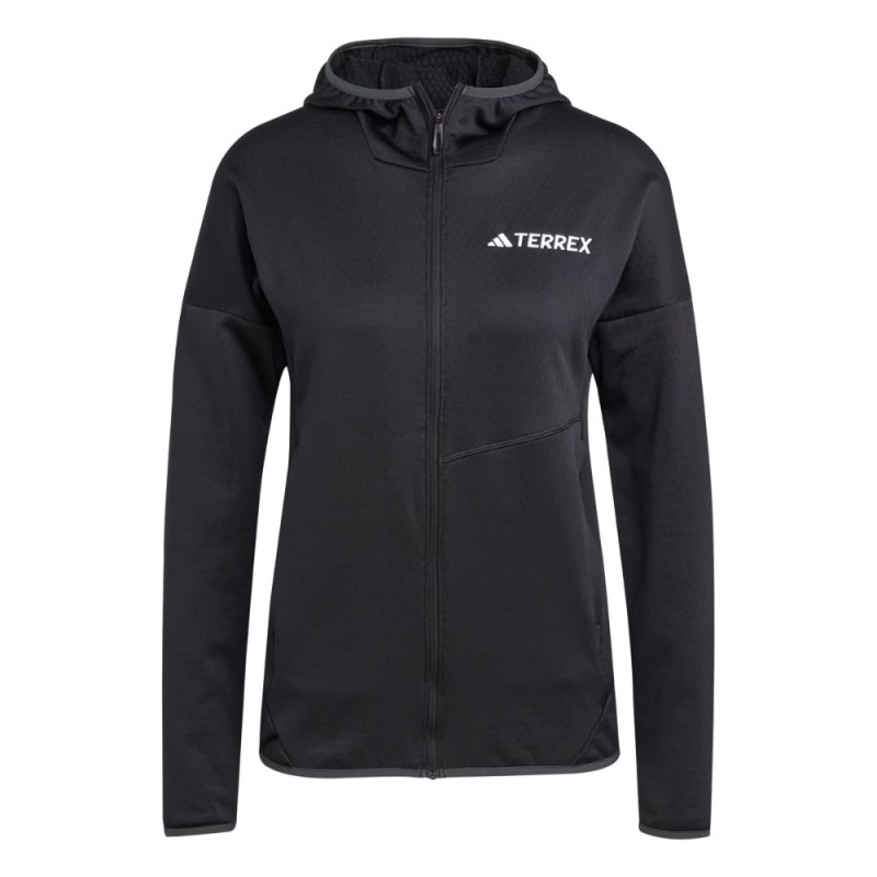 Chaqueta con capucha Adidas Terrex Xperior Climawarm Light Fleece mujer Black