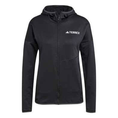 Chaqueta con capucha Adidas Terrex Xperior Climawarm Light Fleece mujer Black