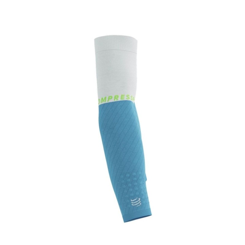 Manguitos Compressport Armforce Norse Blue Neon Green