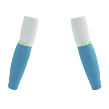 Manguitos compresión Compressport Armforce Norse Blue Neon Green sujeción muscular