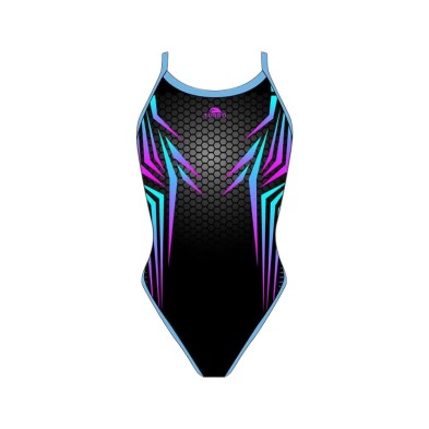 Bañador de natación Turbo Revolution Future mujer Negro
