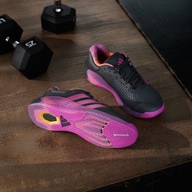 Zapatillas entrenamiento Adidas Dropset 4 Mujer Core Black Semi Lucid Fuchsia Lucid Tangerine