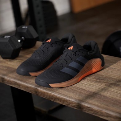 Zapatillas Adidas Dropset 4 Hombre negro naranja, para entrenamiento de fuerza en gimnasio