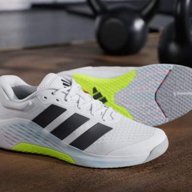 Zapatillas Adidas entrenamiento Dropset 4 Hombre Blanco Negro Azul petróleo