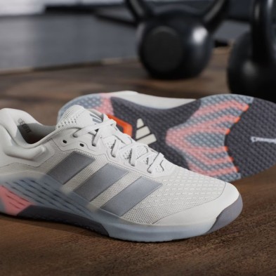 Zapatillas entrenamiento Adidas Dropset 4 Hombre gris plateado naranja